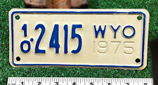MOTORCYCLE - WYOMING - 1975 license plate - excellent original from Fremont picture