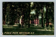 Waterloo NY-New York, Public Park, Exterior, c1912 Vintage Postcard picture