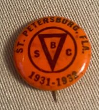 1931-1932 St. Petersburg Florida Shuffleboard Club Membership Pin picture