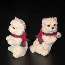 White Highland Terrier Scottie Dog Figurines Pair #1 picture