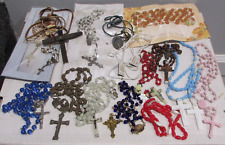 LOT Of 16 VINTAGE ROSARY BEADS & MORE picture