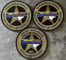 US Marshals Service North Carolina TBL-SET +Hook Rare Genuine Kokopelli Patch * picture