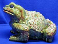 Vintage Large Green Ceramic Outdoor/Indoor Frog Toad Figure 12