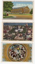 Three Madison Wisconsin University State Capitol Dome Mural (3) Postcards picture