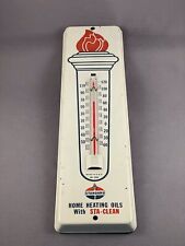 Vintage 1960's  STANDARD Oil  Metal OUTDOOR Wall Thermometer Sign ~ 11.5 x 3
