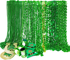 120PCS St Patricks Day Beads Necklace, Green 10 Kinds of St Patricks Beads, M... picture