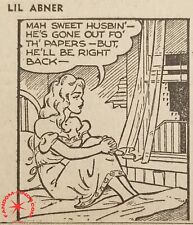 1952 Li'l Abner Daily Comic Strip Deserter Husband Miracles Happen Newspaper picture