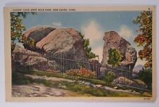 Connecticut Postcard Mid 1900s Original New Haven Rock Park Judges' Cave picture