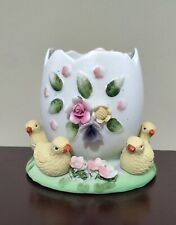 Vintage Bisque Porcelain Cracked Egg With Baby Chic's  picture
