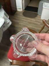Vintage Clear Glass Ashtray With 5 Cigarette  Rests picture