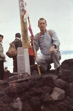 Vintage Photo Slide  Japan August 1957  Man at Top of Watashi Highest Point  #12 picture