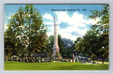 Hazleton PA-Pennsylvania, Memorial Park, Antique Vintage Souvenir Postcard picture