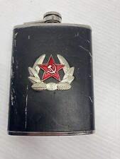 USSR Russian Flask 8oz Red Star Emblem CCCP Soviet Army picture