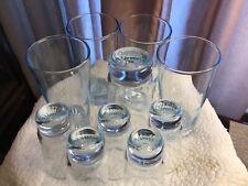 10 MCM Libbey Blue Tint Star Sapphire Glasses (5) 8oz (5) 4oz Weighted Bottoms picture
