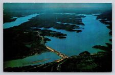 MO Bagnell Dam Aerial View Lake of the Ozarks Missouri Vintage Postcard 1960s  picture