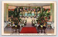 1930s~Edgewater Beach Hotel~Chicago IL~Dining Room~Interior~VTG Postcard picture