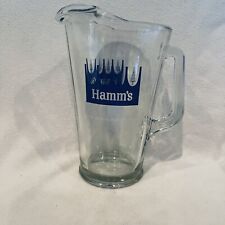 Vintage 1970’s Heavy Glass Hamm’s Beer Pitcher 64 Oz picture