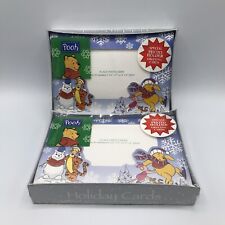 Vtg 90s Winnie The Pooh Christmas Holiday Photo Holder Disney Greeting Cards picture