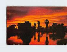 Postcard Sunset over Encanto Park Lagoon, Phoenix, Arizona picture