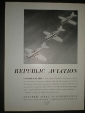 1940 REPUBLIC AVIATION FIGHTER PLANE vintage AIRPLANE  WWII Trade print ad picture