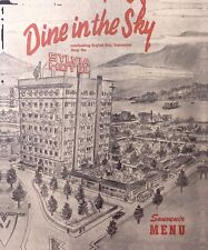 1940s SYLVIA HOTEL ENGLISH BAY VANCOUVER B.C SOUVENIR MENU DINE IN THE SKY Z2765 picture