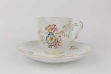 Antique 1890 Slavkov - Schlaggenwald Porcelain Coffee Tea Cup & Saucer picture