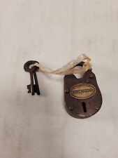 Vintage Winchester Rusted Padlock Lock With 2 Keys picture