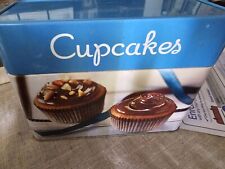 NEW Cupcakes Keepsake Tin Recipe Box With 99 Recipes & 5 Section Dividers SEALED picture