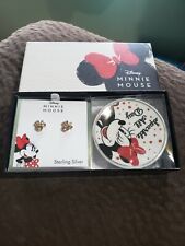 Disney Minnie Mouse June Birthstone Earrings And Trinket Tray picture