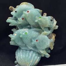 Natural quartz crystal mineral specimens hand-carved sea fish reiki gift collect picture