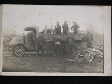 Vtg 1900s Workers Lumber Men Lumberjack US5372 Old Truck French France picture