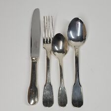 Air France Christofle Cluny Flatware Set 4pc First Class Meal Silverplate Vtg picture