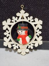 1977 Vintage Hallmark Keepsake Twirl About Snowman Snowflake NO BOX picture