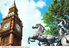 NEW Old Stock London Postcard, Big Ben and the Boadicea Statue CD5 picture