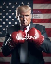 Donald Trump Photo Poster Auto 16x20 Ultimate MAGA Art Made In The USA picture