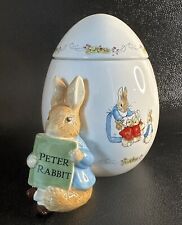Beatrix Potter Peter Rabbit Teleflora 2008 Egg Lid Candy Cookie Jar Easter picture