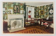 Vintage Portland Maine ME Longfellow's Old Home The Parlor Postcard picture
