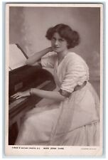 c1910's Miss Zena Dare Pianist Playing Piano Posted Antique RPPC Photo Postcard picture