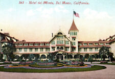 Monterey California Postcard Hotel Del Monte American Flag Gardens Circa 1910 picture