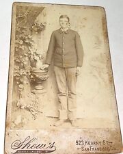 Rare Antique Western Span-Am War US Army Soldier SF, California Cabinet Photo picture