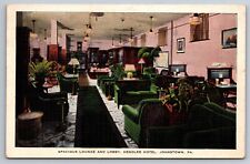 Johnstown PA Pennsylvania Postcard Handler Hotel Lounge and Lobby Interior c1937 picture