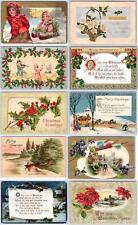 LOT/10 ANTIQUE CHRISTMAS VINTAGE POSTCARDS*EARLY 1900's*CONDITION VARIES #22 picture