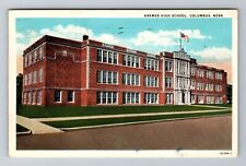 Columbus KS-Kansas, Kramer High School, Antique, Vintage Souvenir Postcard picture