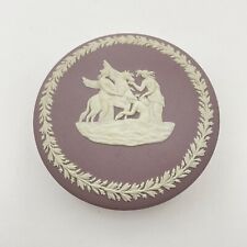 Wedgwood Jasperware Lilac Lavender Round Neoclassical Trinket Box picture