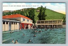 Pocatello, ID-Idaho, Bathers At Lava Hot Springs Vintage Souvenir Postcard picture