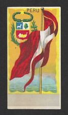 1890's H628 Trade Card - Dr. McLane's Flags of All Nations Series - Peru picture