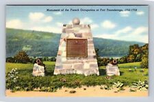 Ticonderoga NY- New York, Monument French Occupation, Antique, Vintage Postcard picture