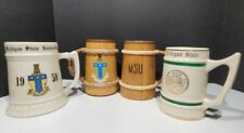 Vintage Michigan State University Beer Steins/Mugs - Set of 4 picture