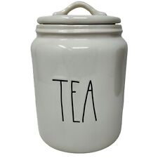 Magenta Rae Dunn Artisan Collection Gasketed Canister Jar TEA Farmhouse White picture