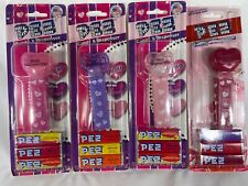 VTG PEZ Dispenser Set - Valentine's Day Heart No Feet - Red & Pink #9211 picture